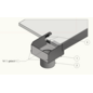 Versandmetall Gouttière pour toit en verre 13 mm et 18 mm, évacuation spéciale - embout avec buse d'évacuation d = 60,3 mm - en acier inoxydable 1.4301, extérieur poncé K320