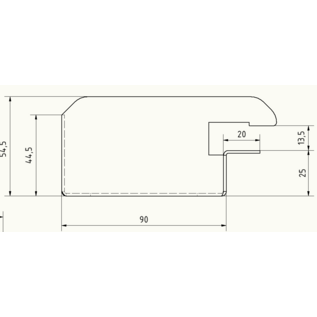Versandmetall Regenrinne Glasdach 13mm und 18 mm,  Sonderablauf - Endstück mit Ablaufstutzen d=60,3 mm- aus Edelstahl 1.4301 außen Schliff K320
