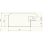 Versandmetall Gouttière pour toit en verre 13 mm et 18 mm, évacuation spéciale - embout avec buse d'évacuation d = 60,3 mm - en acier inoxydable 1.4301, extérieur poncé K320