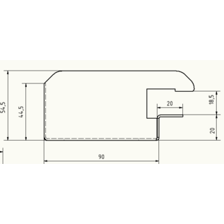 Versandmetall Regenrinne Glasdach 13mm und 18 mm,  Sonderablauf - Endstück mit Ablaufstutzen d=60,3 mm- aus Edelstahl 1.4301 außen Schliff K320