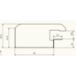 Versandmetall Gouttière pour toit en verre 13 mm et 18 mm, évacuation spéciale - embout avec buse d'évacuation d = 60,3 mm - en acier inoxydable 1.4301, extérieur poncé K320