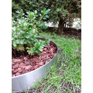 Versandmetall Anneau de plantation en acier inoxydable (V2A) en 2 parties, diamètre 1260 mm, bordure de pelouse ronde avec pli, anneau pré-cintré en demi-coquille, hauteur 20 cm