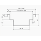 Versandmetall Canal de drainage fermé, type B, en aluminium, entrée 90, 120, 140, 190 mm