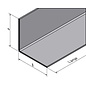 Versandmetall RVS hoek groot 90° axb 180x180mm  Länge 1000 mm