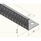 Versandmetall SPARSET Grindkeringsprofiel Grindprofiel groot geperforeerd Aluminium Hoogte 60-90mm   - Copy
