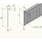 Versandmetall Sections supérieures pour bande d'arrêt de gravier, acier inoxydable, réglables en hauteur, 1.4301, L=2000mm – angle de 90°