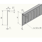 Versandmetall Sections supérieures pour bande d'arrêt de gravier, acier inoxydable, réglables en hauteur, 1.4301, L=2000mm – angle de 90°