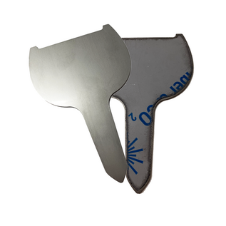 Versandmetall 10 Stück Eissortenschild, zum Eisntecken, 10,5x15,4cm, Blechstärke 2mm, einseitig Schliff, einseitig mit Schutzfolie