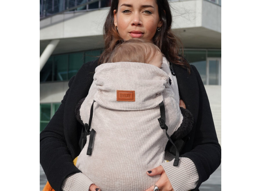 ByKay Draagzak CC ribbed velvet almond