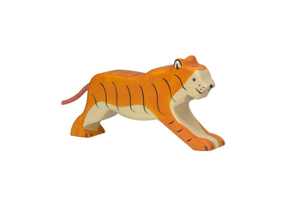 Holztiger tijger rennend
