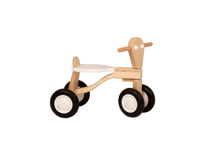 Van Dijk Toys Houten loopfiets naturel wit