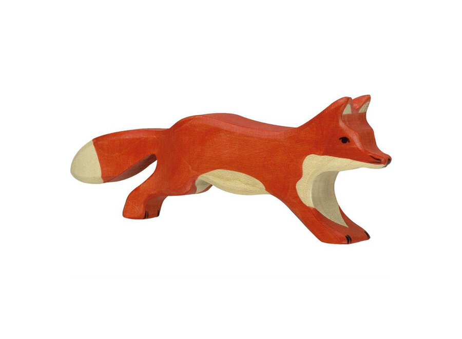 Holztiger vos lopend