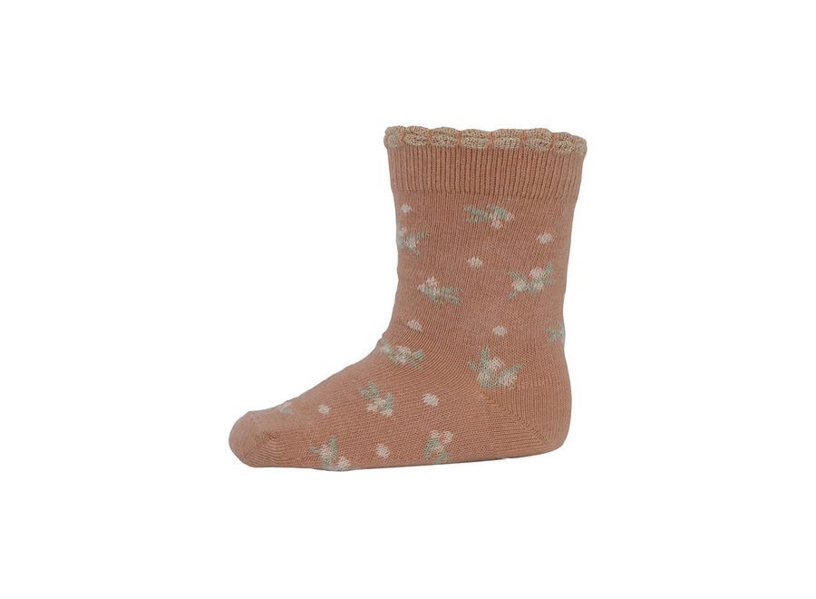 MP Denmark Bloom socks Tawny Brown