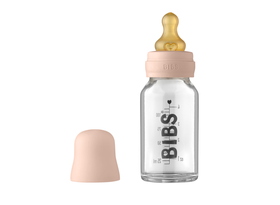 Bibs Baby Glass Bottle Latex 110ml Blush