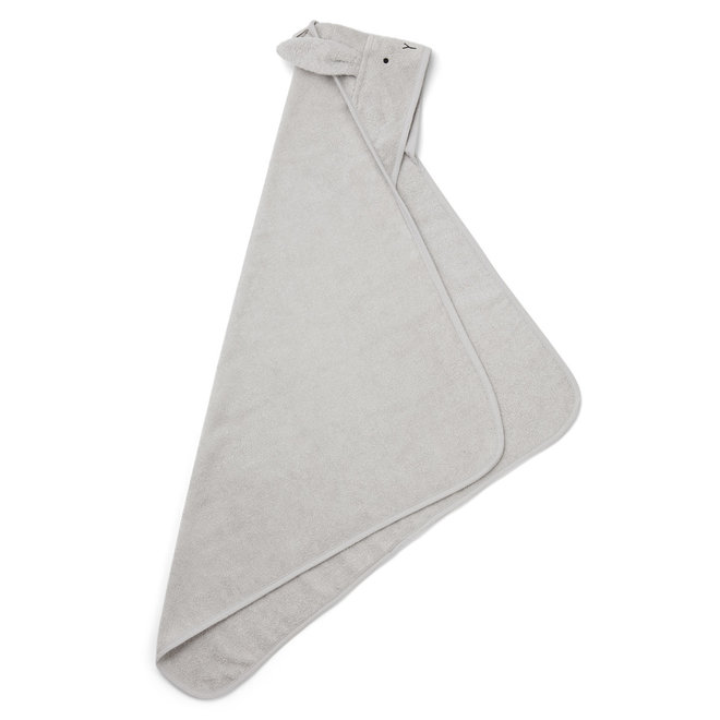 Liewood Albert hooded towel Rabbit grey