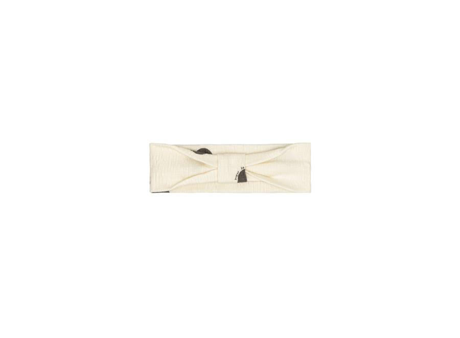 HOF Bow Tie Headband Granite Dots