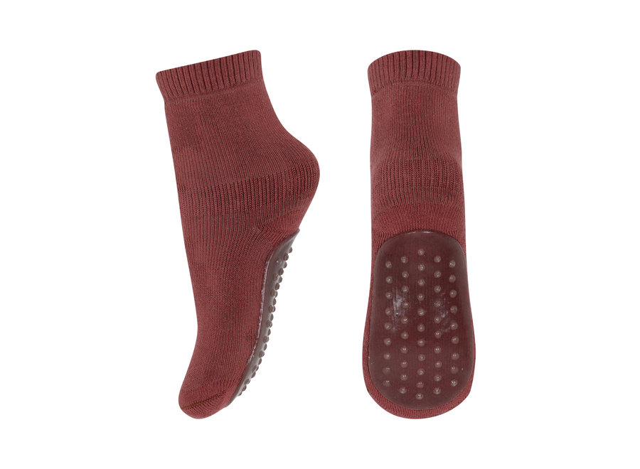 MP Denmark Wool/cotton socks w.anti-slip Hot Chocolate