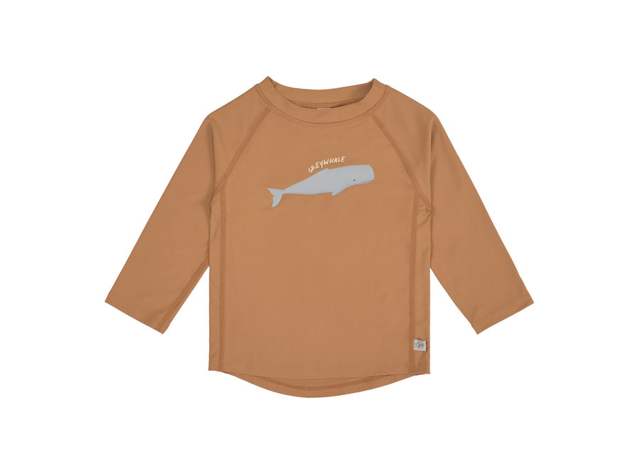 Lässig UV-zwemshirt ls Whale caramel