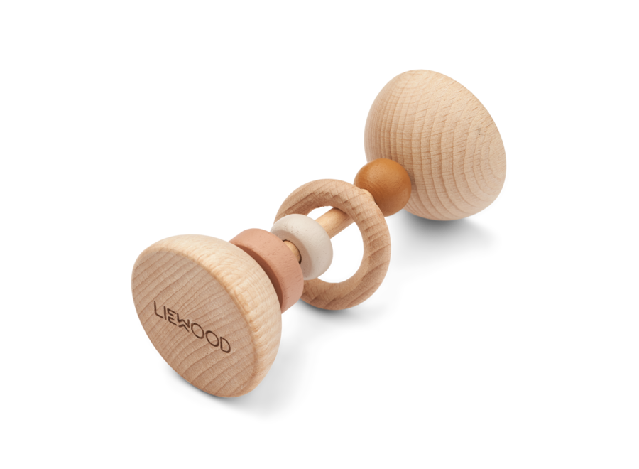 Liewood Corrina Wooden Rattle Tuscany rose mix