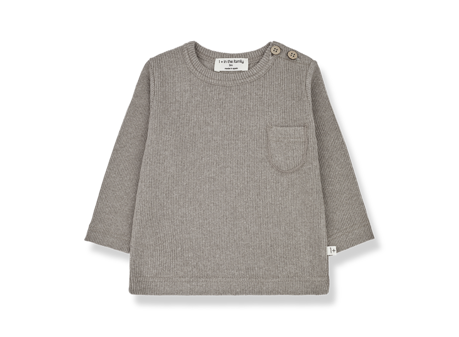 1+ Unai LS T-Shirt Taupe