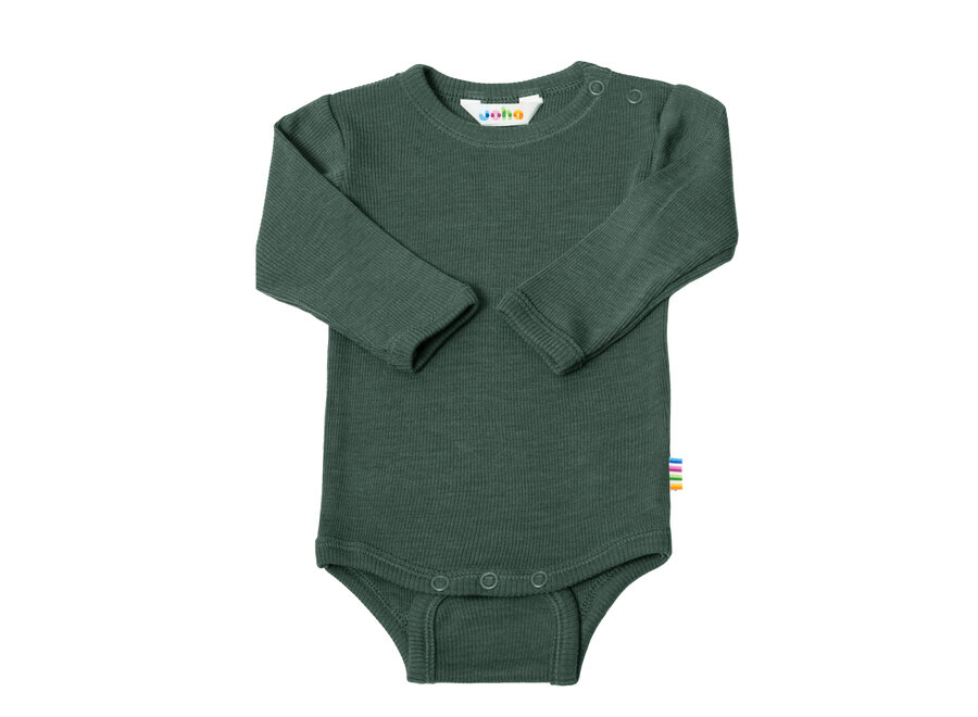 Joha wolzijde romper ls Dark green