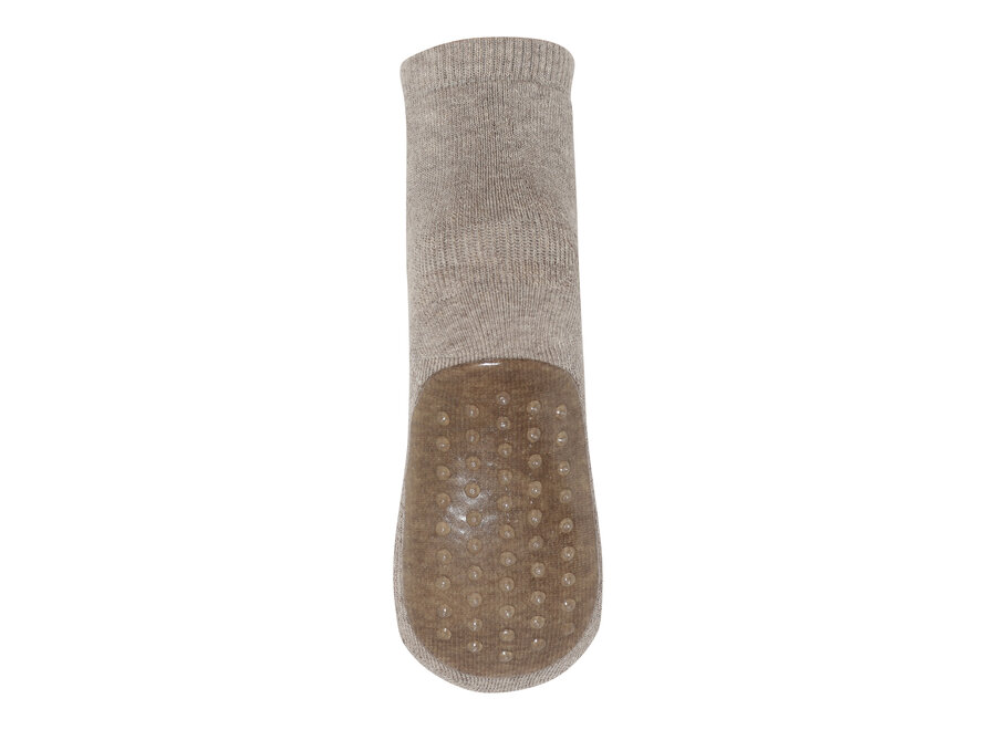 MP Denmark Wool socks - anti-slip Light Brown Melange