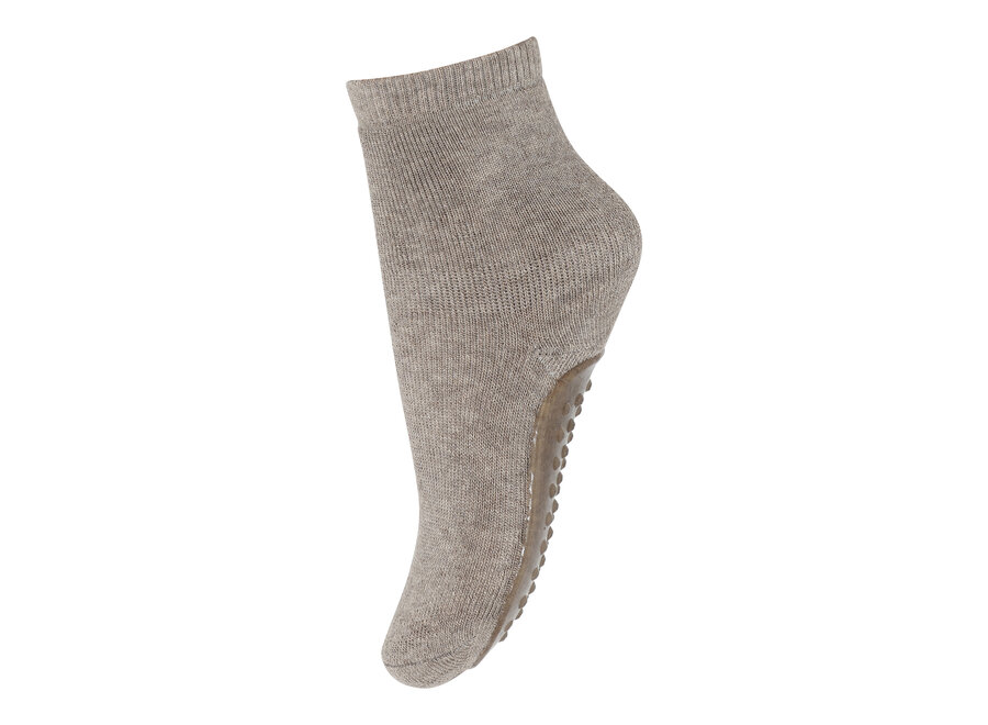 MP Denmark Wool socks - anti-slip Light Brown Melange