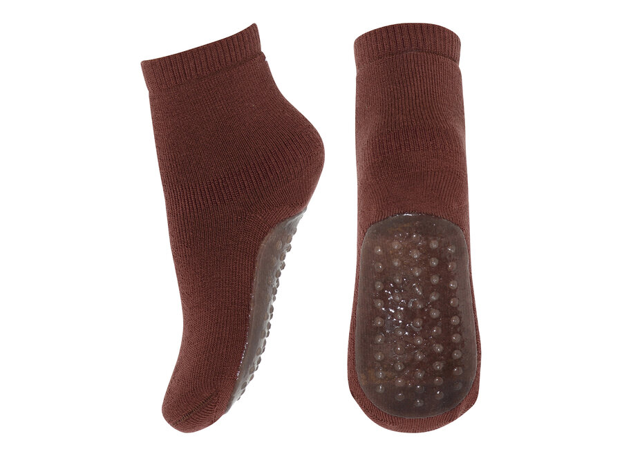 MP Denmark Wool socks - anti-slip Hot Chocolate