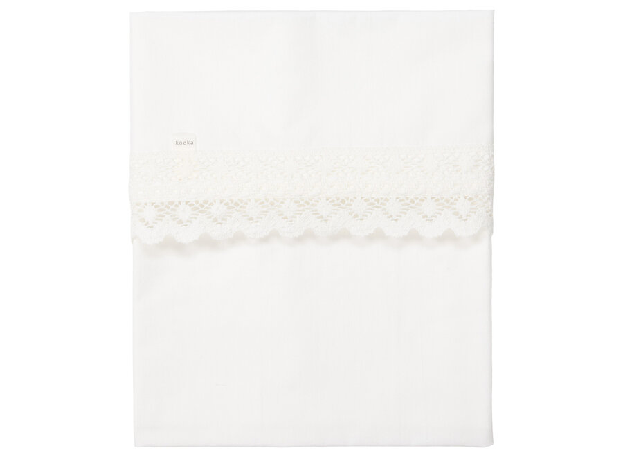 Koeka Ledikantlaken Crochet Milky 110x140