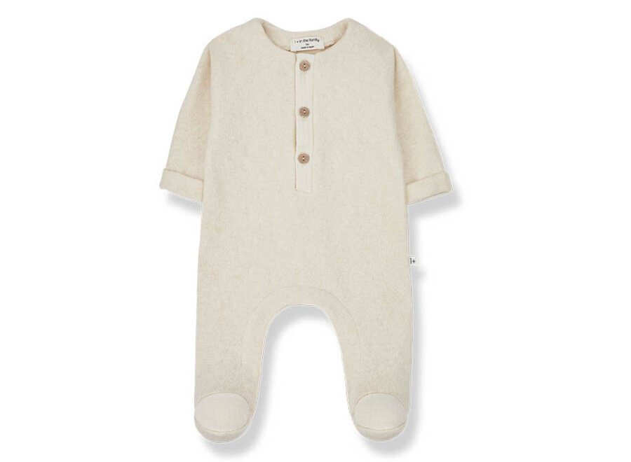 1+ Gaetan Jumpsuit W/Feet Ecru