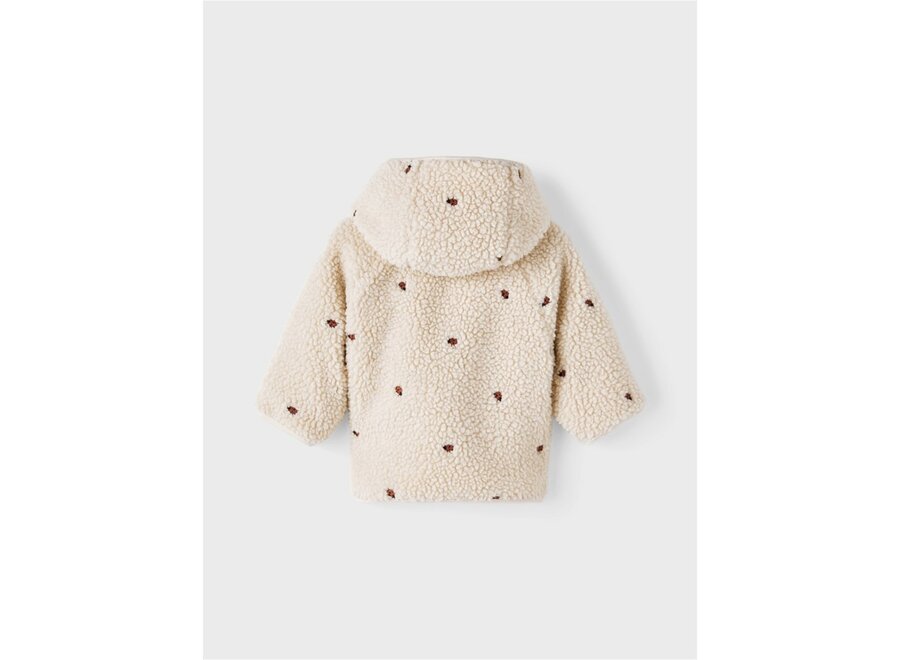 Lil' Atelier Nalo Loose Sherpa Jacket Lil Fog