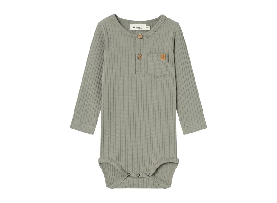 Lil' Atelier Dimo Ls Slim Body Lil Dried Sage