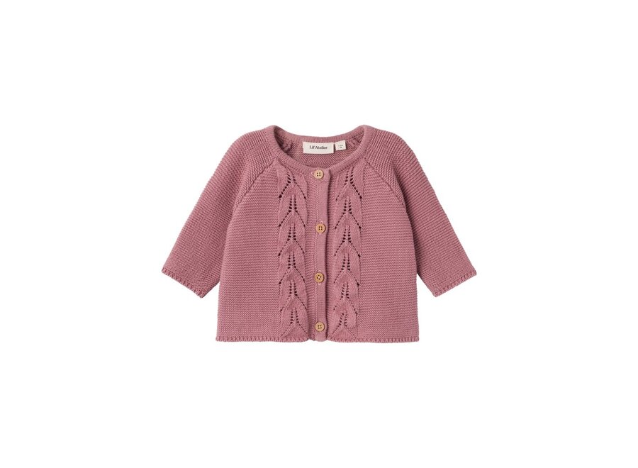 Lil' Atelier Dora Ls Loose Knit Card Lil Nostalgia Rose