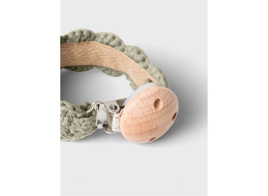 Lil' Atelier Fimo Crochet Pacifier String Lil Moss Gray