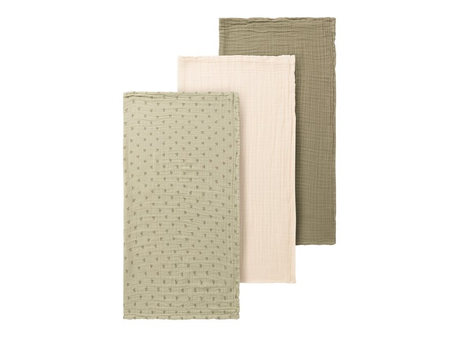 Lil' Atelier Fergie 3Pack Nappies Lil Moss Gray