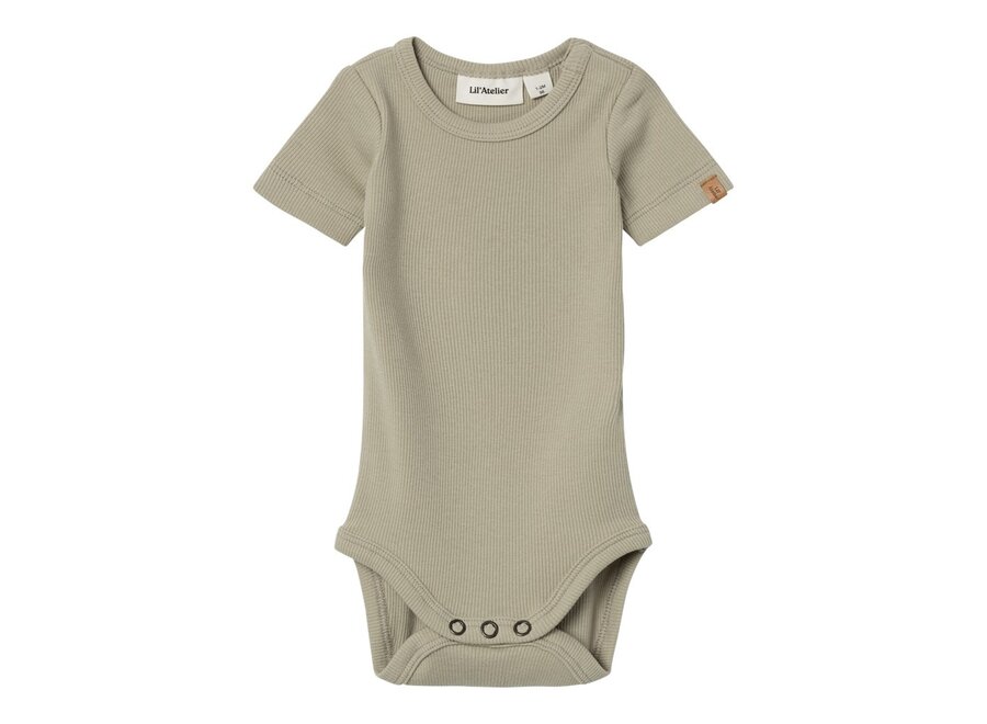 Lil' Atelier Gago Fan Ss Slim Body Lil Moss Gray