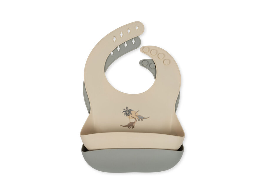 Konges Slojd 2 p Silicone Bib Dino