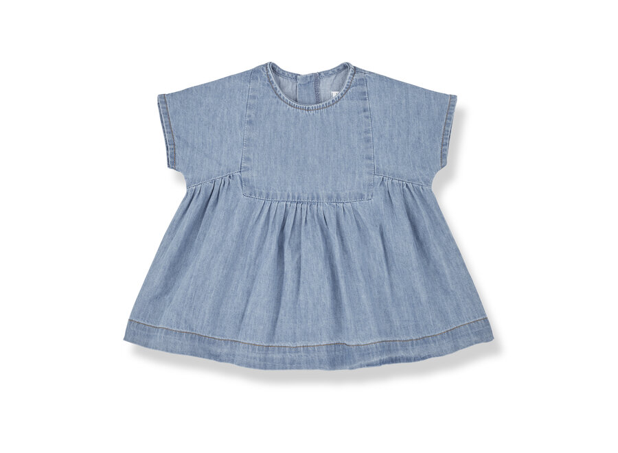 1+ Elisabetta S.Sleeve Dress Denim