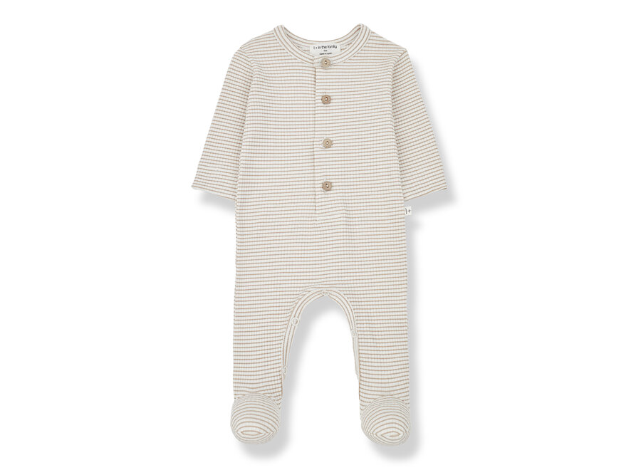 1+ Nino Jumpsuit W/Feet Clay-Ivory