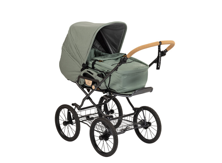 Naturkind kinderwagen IDA + Gevlochten reiswieg Jade