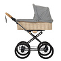 Naturkind kinderwagen IDA + Gevlochten reiswieg Grey melange