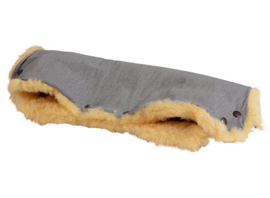 Naturkind Kinderwagen handwarmer lamsvel - Grey melange