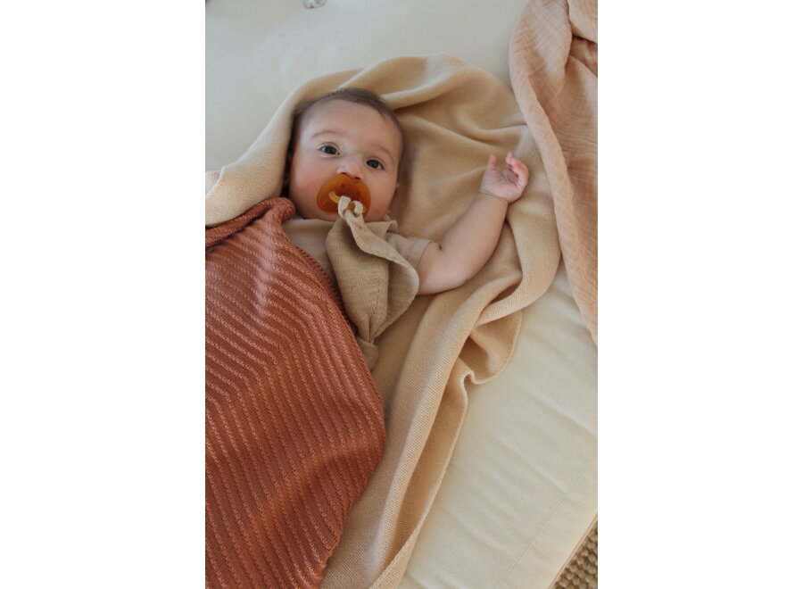 Hvid Blanket Bibi Apricot