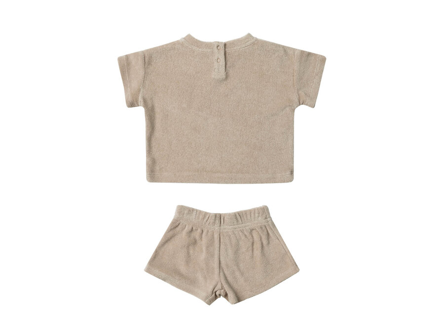 QM Terry Tee + Shorts Set Oat