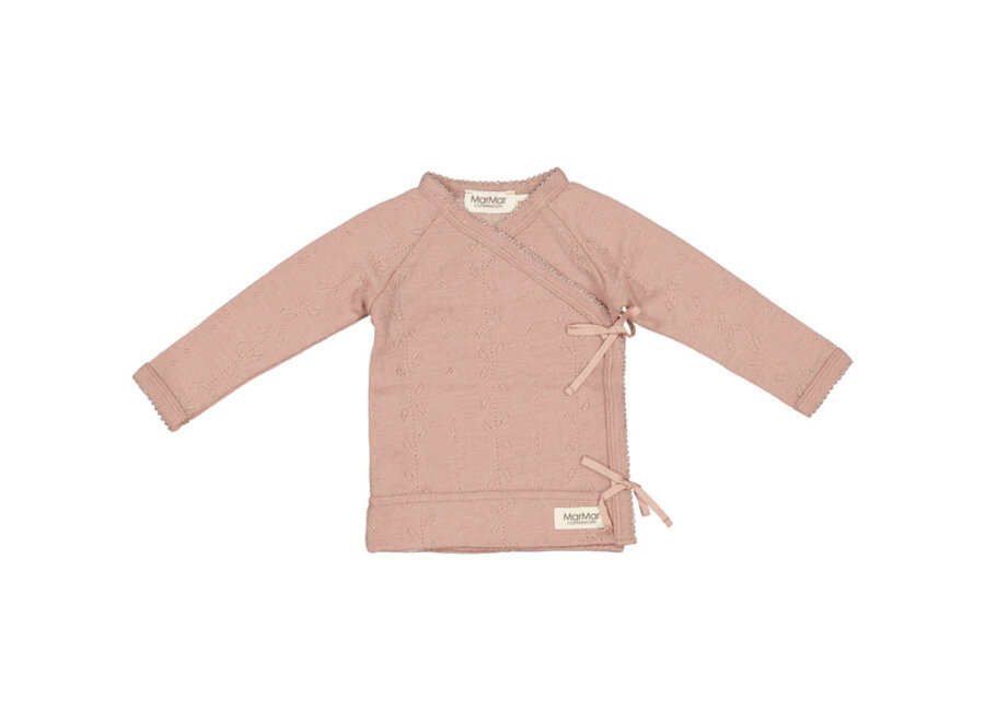 MarMar Tut wool point wikkelvestje burnt rose