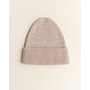 Hvid Fonzie beanie Sand 6m - 2Y