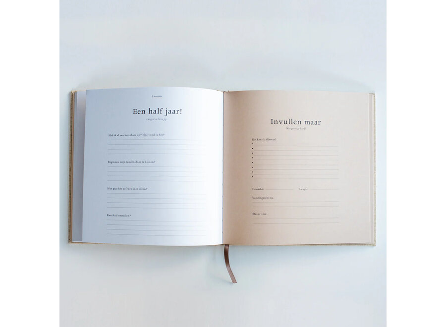 Leukigheidjes Eerste jaar invulboek linnen