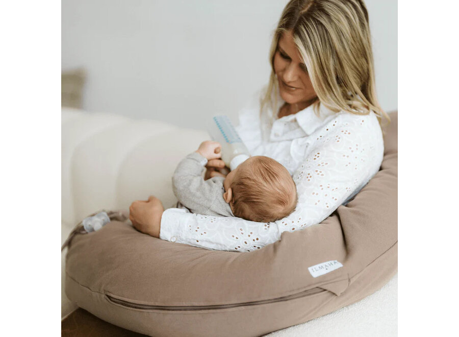 Ilmaha Voedingskussen soft sweat taupe