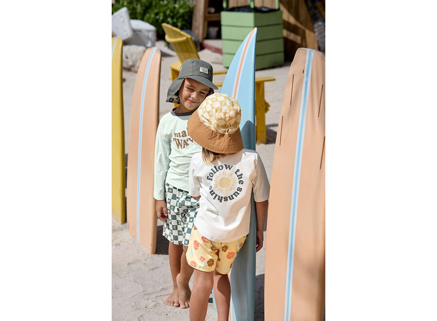 Lässig UV-Vissershoed Check Vanilla