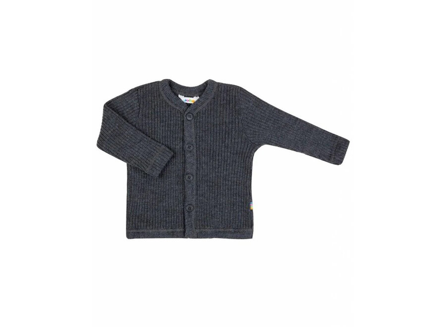 Joha Heavy knit vest antraciet